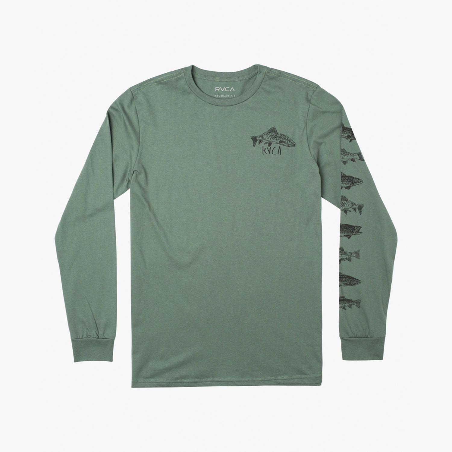 Polera M/L Hombre Downstream Verde Oscuro-0