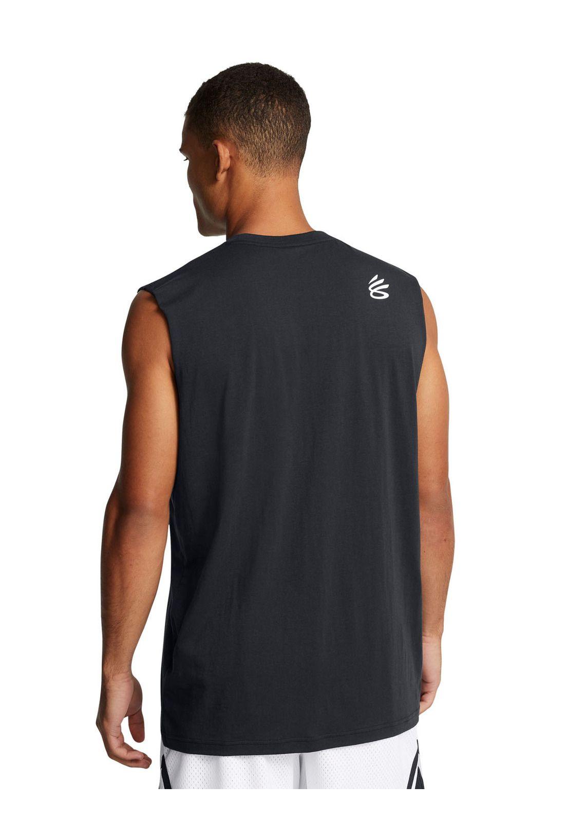 Polera sin mangas Curry hombre Negro-1