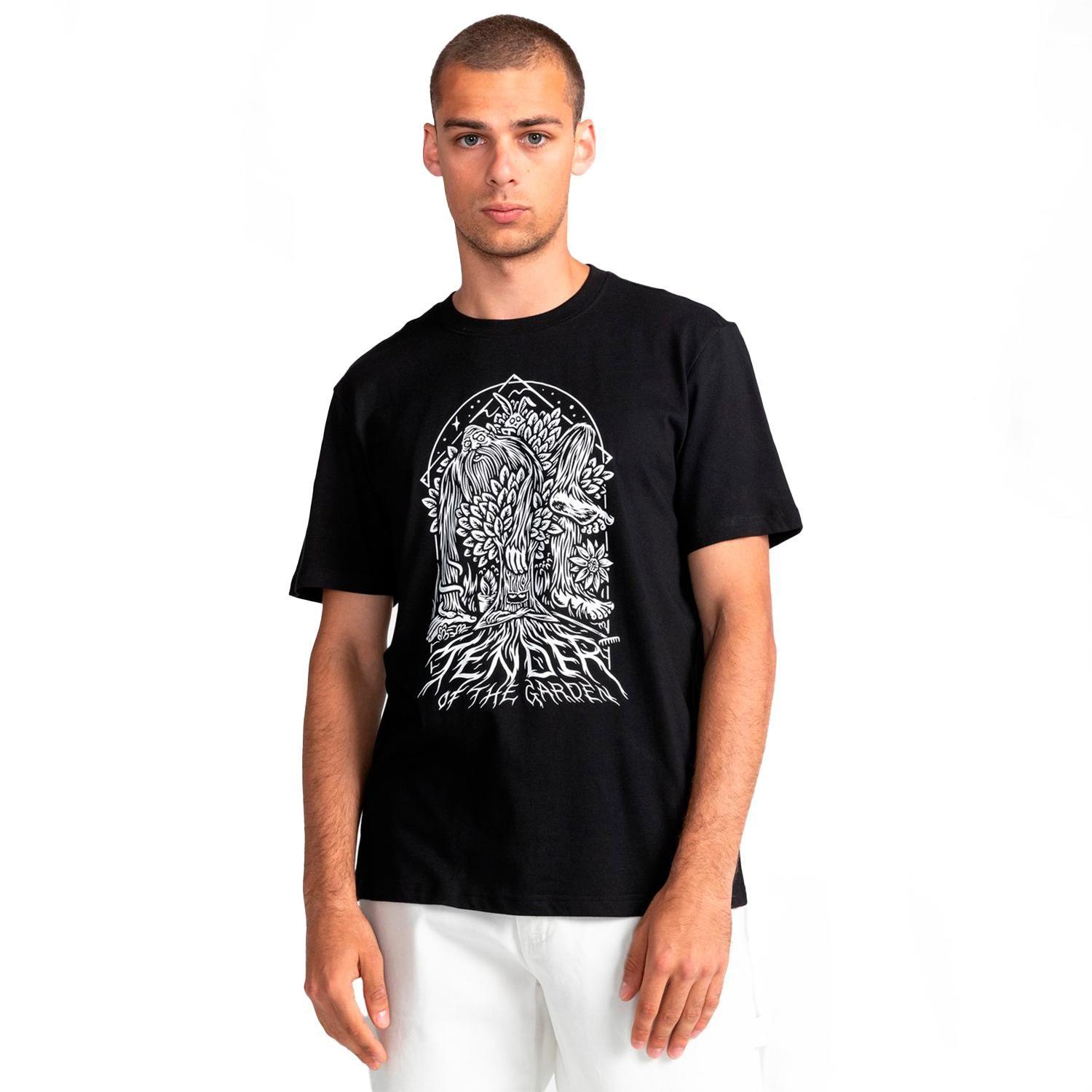 Polera M/C Hombre Over Grown Negro-0