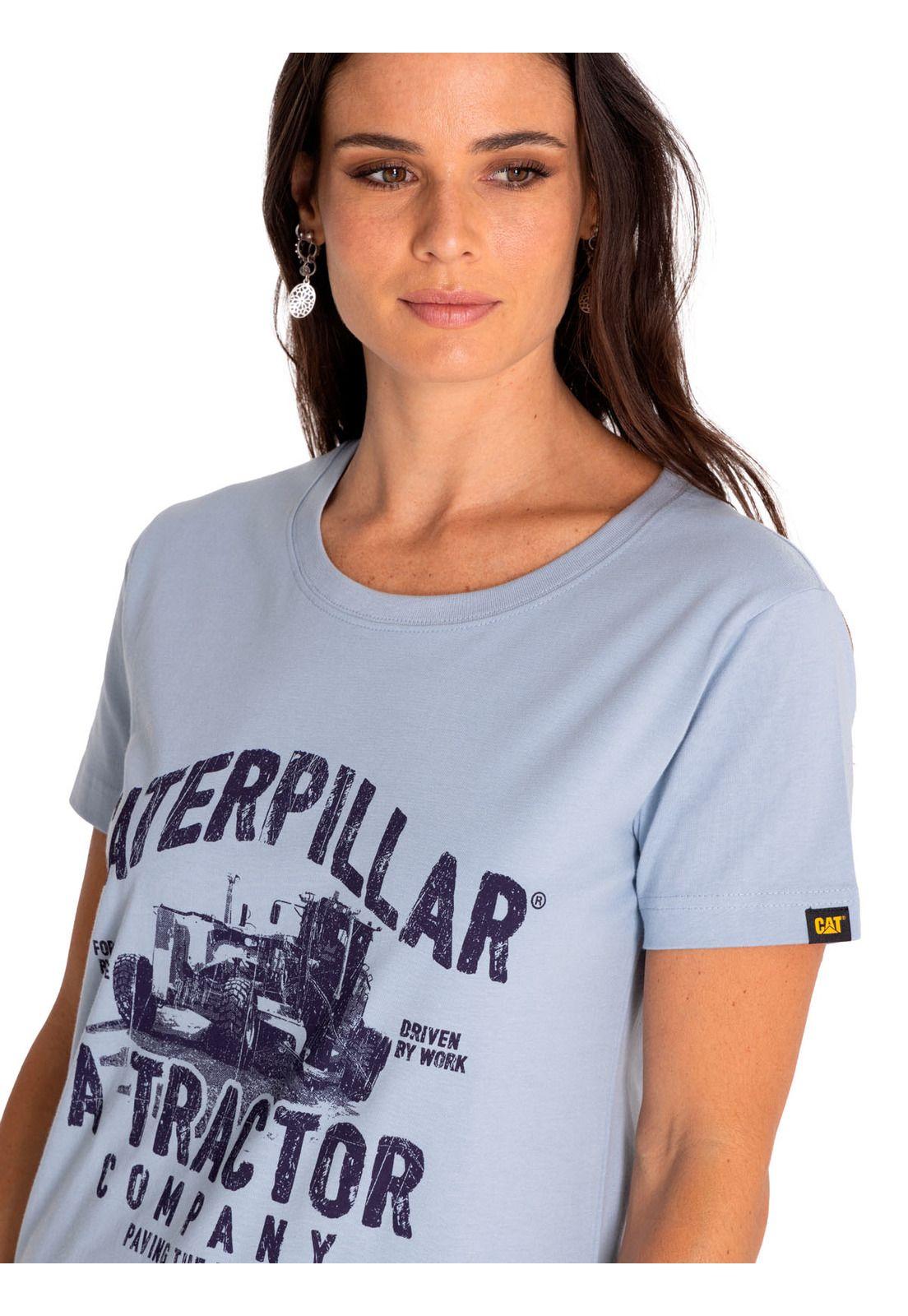 Polera Manga Corta Mujer Graphic Azul-4