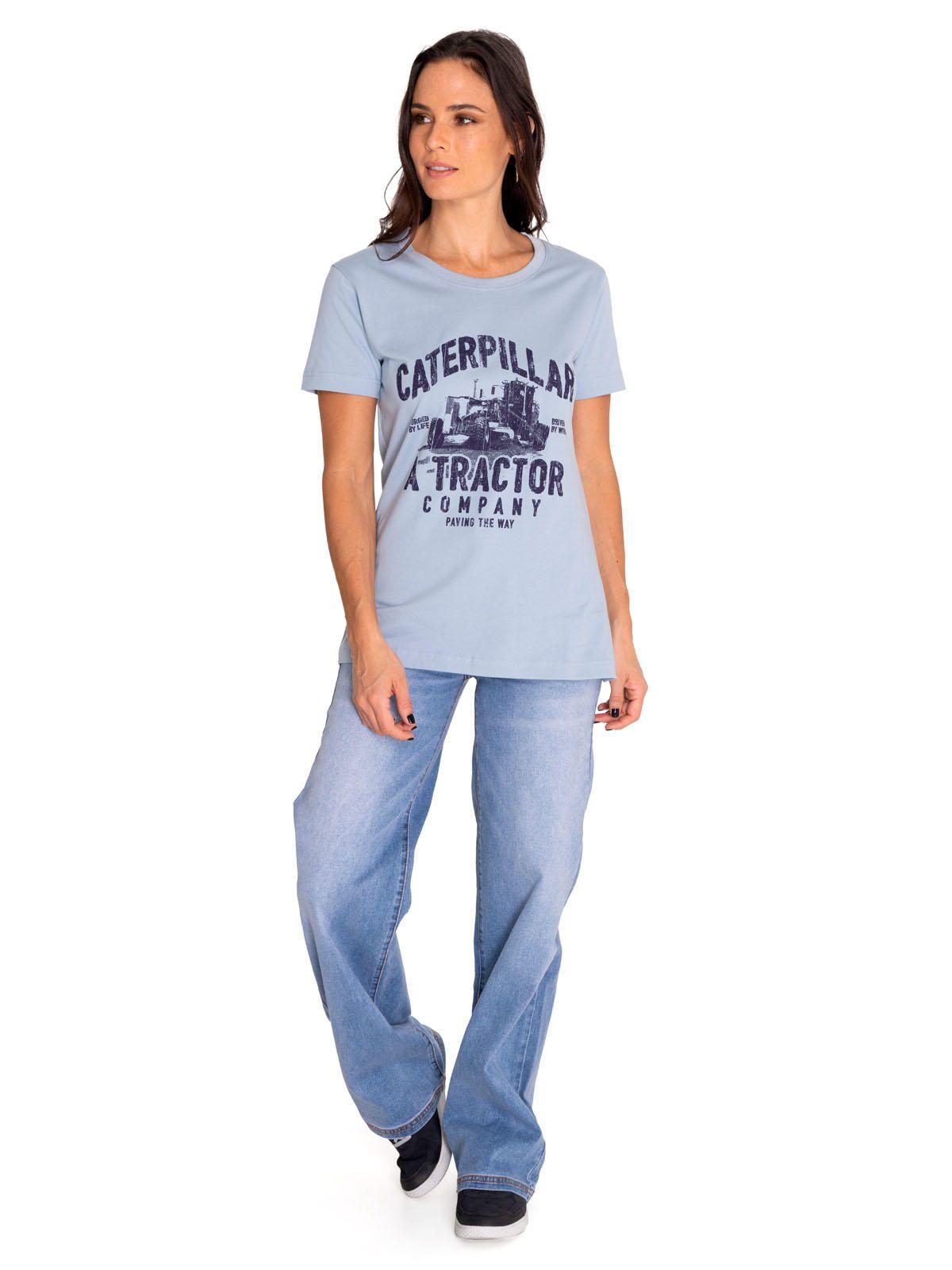 Polera Manga Corta Mujer Graphic Azul-5