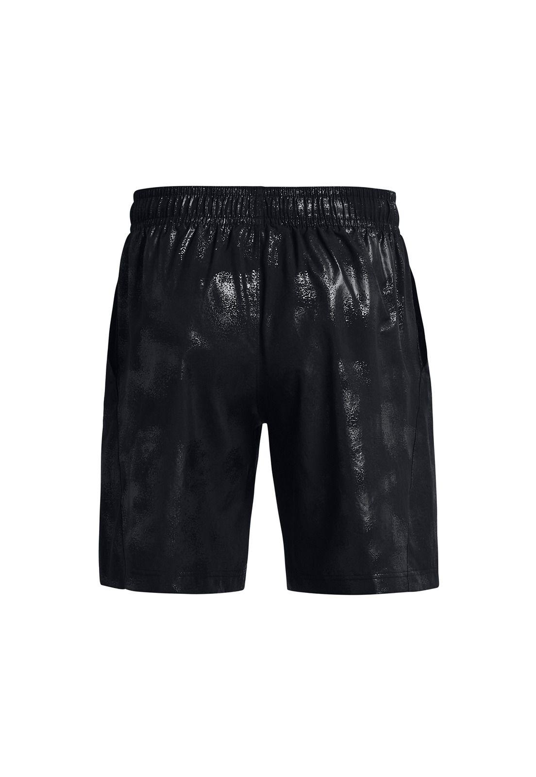 Short Training Woven Emboss Negro Hombre-1