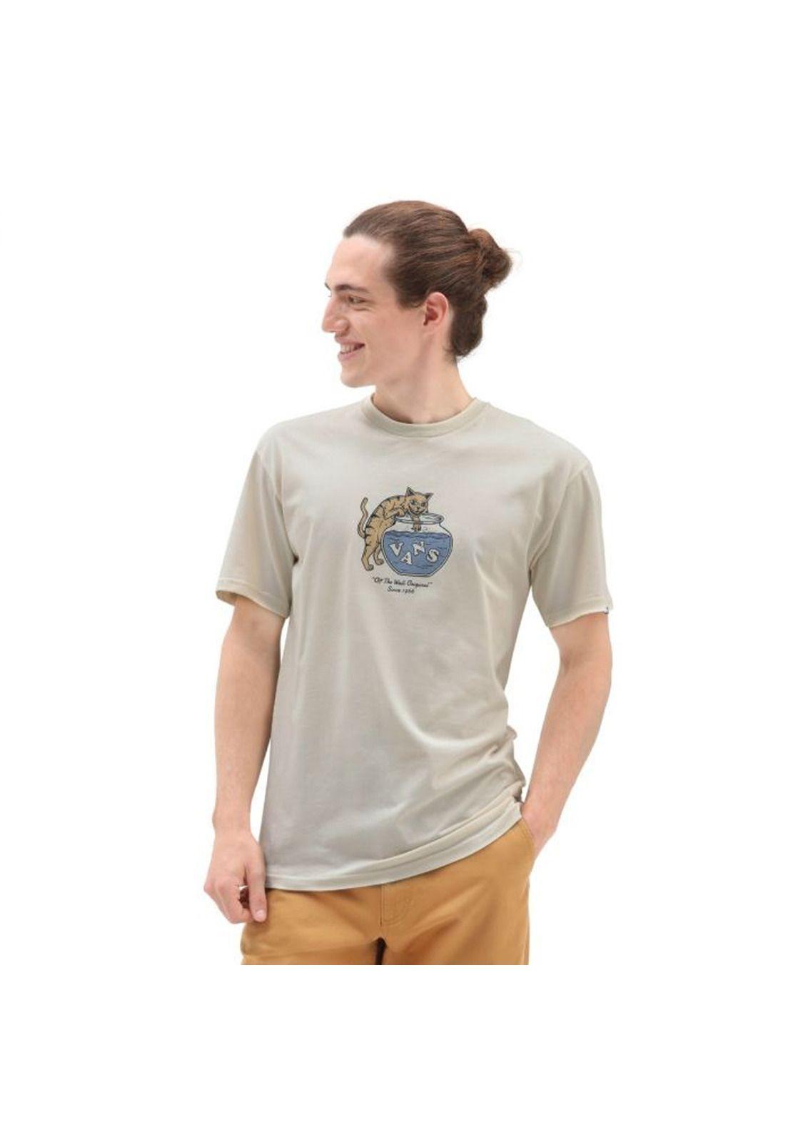 Polera M/C Hombre Gone Fishin Ss Tee Antique White-0