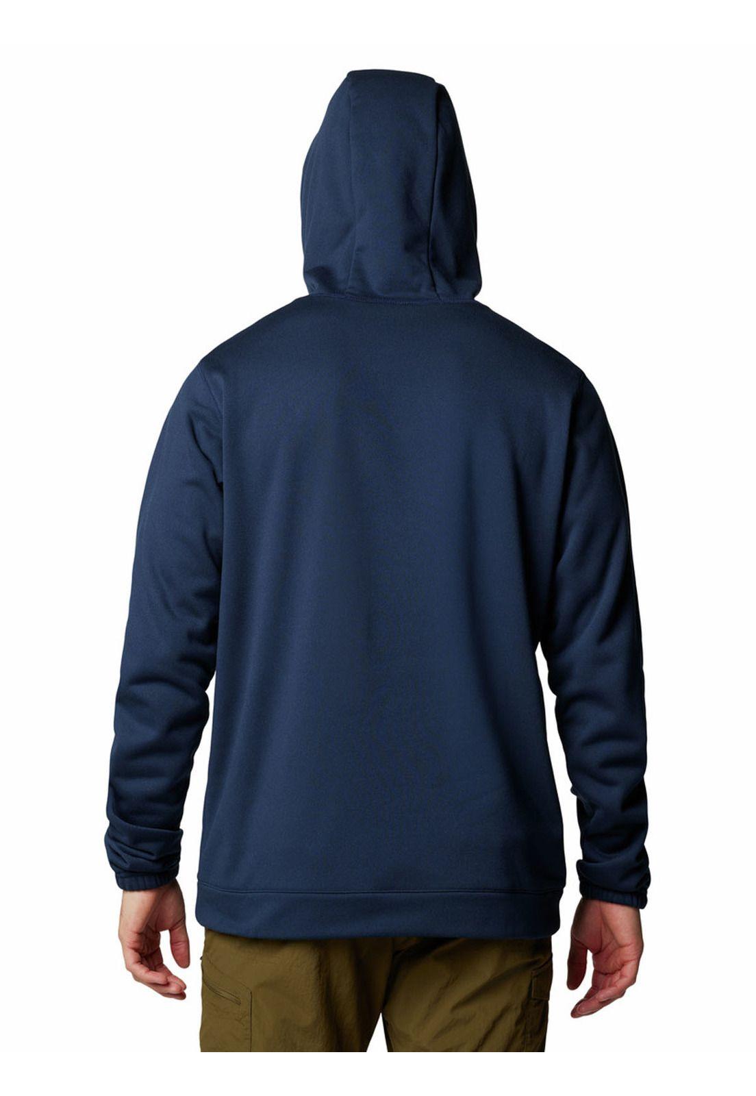Polar Hombre Hike Hooded Fleece Azul-5
