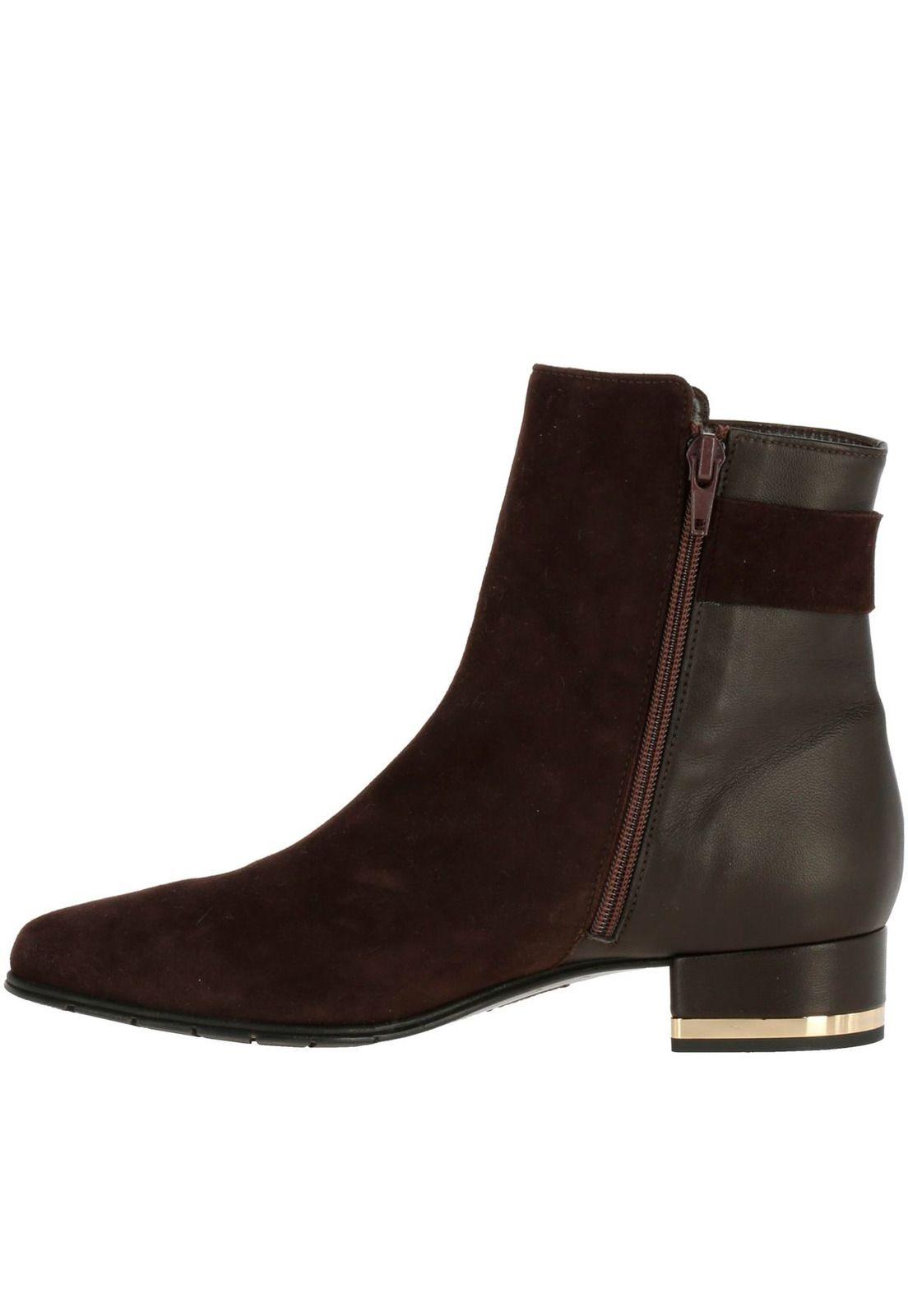 Botin Mujer Cuero Montone Café-2