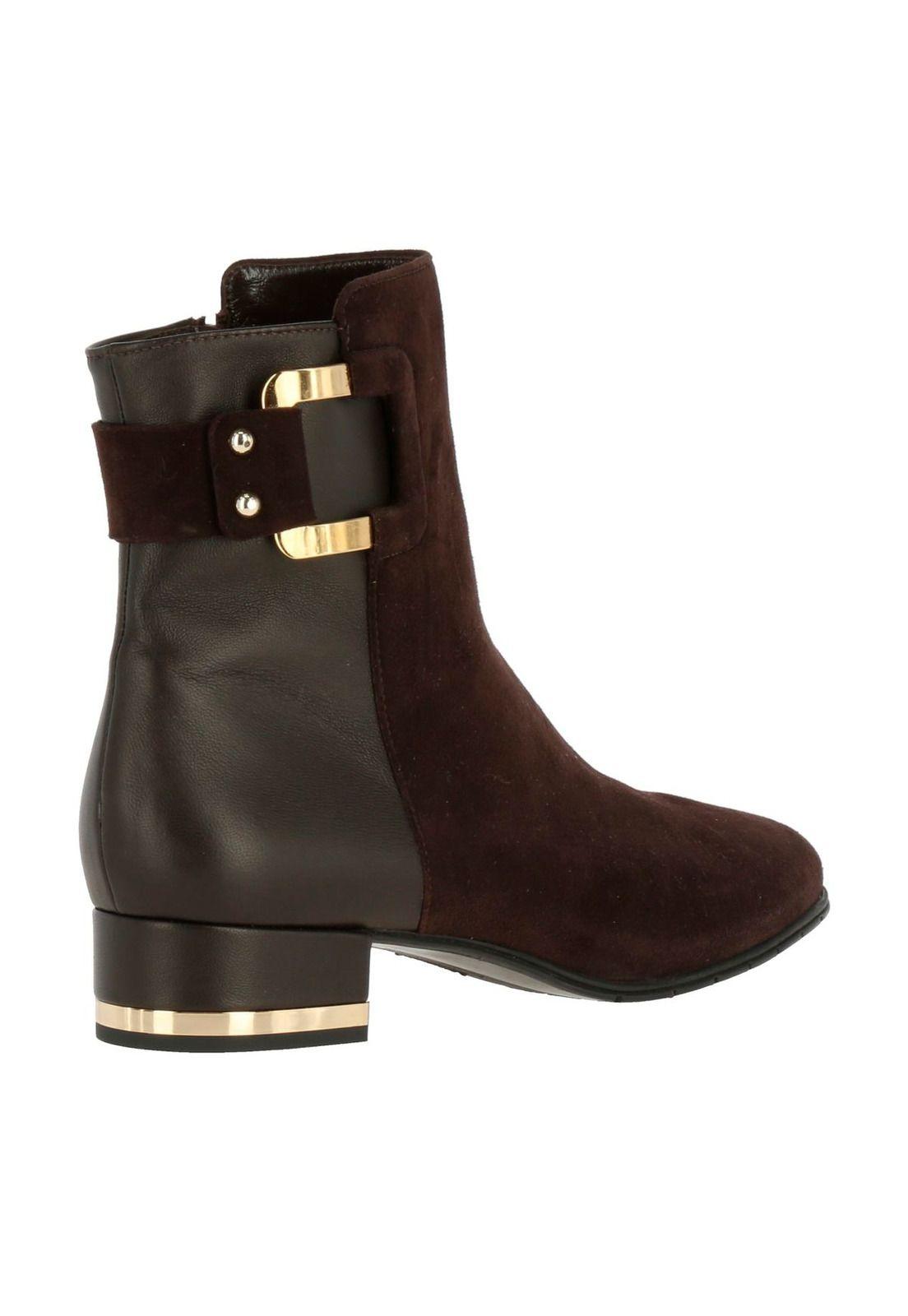 Botin Mujer Cuero Montone Café-4