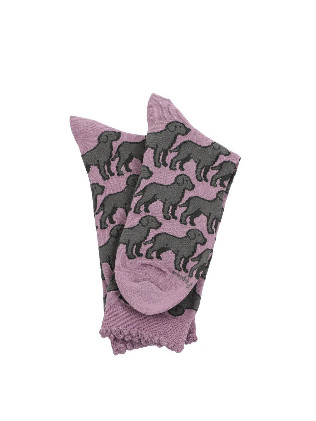 Calcetín Algodón Mujer C St Golden Morado-2