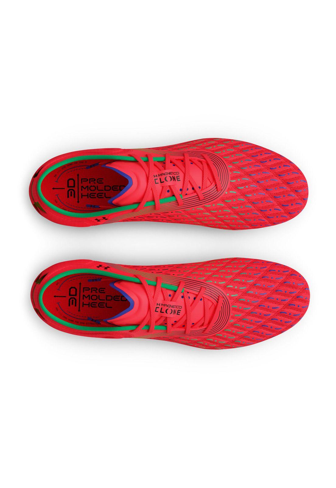 Zapatos de fútbol UA Magnetico Elite 3 FG mujer Rojo-4