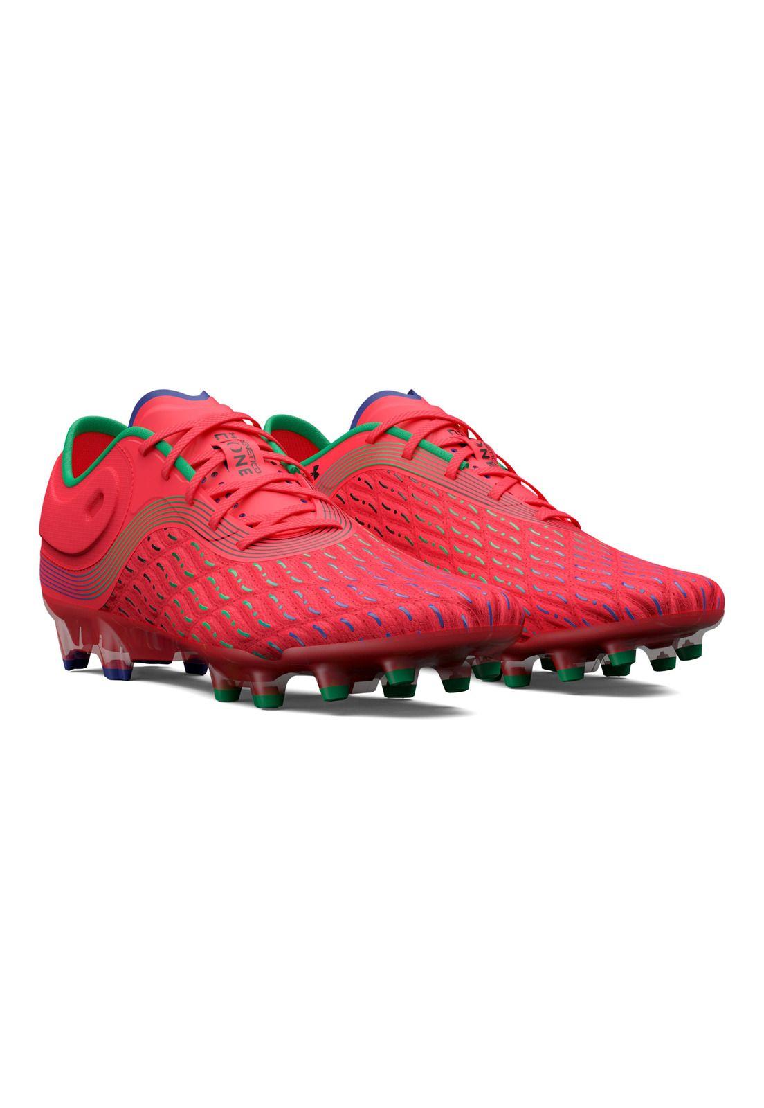 Zapatos de fútbol UA Magnetico Elite 3 FG mujer Rojo-5