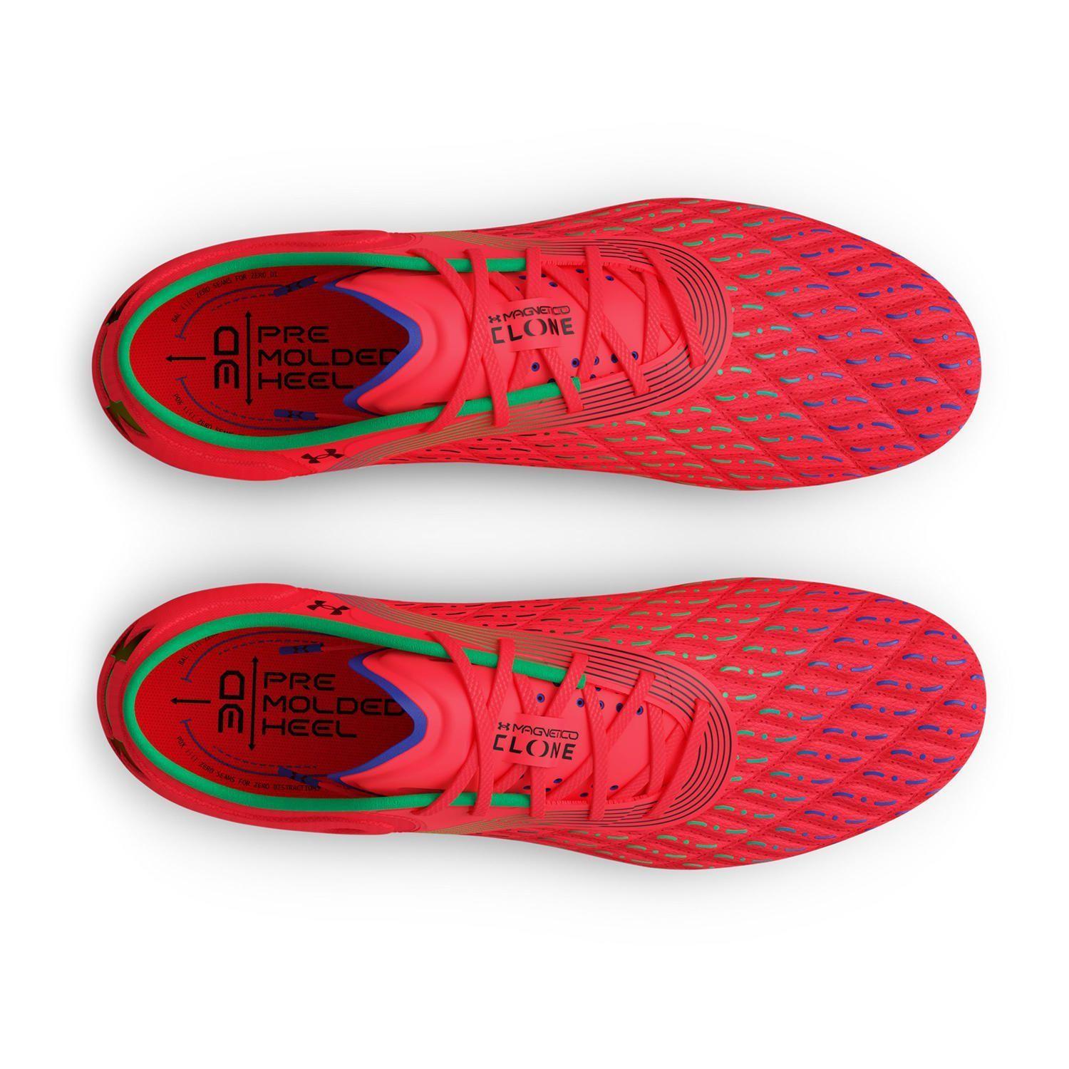 Zapatos de fútbol UA Magnetico Elite 3 FG mujer Rojo-4