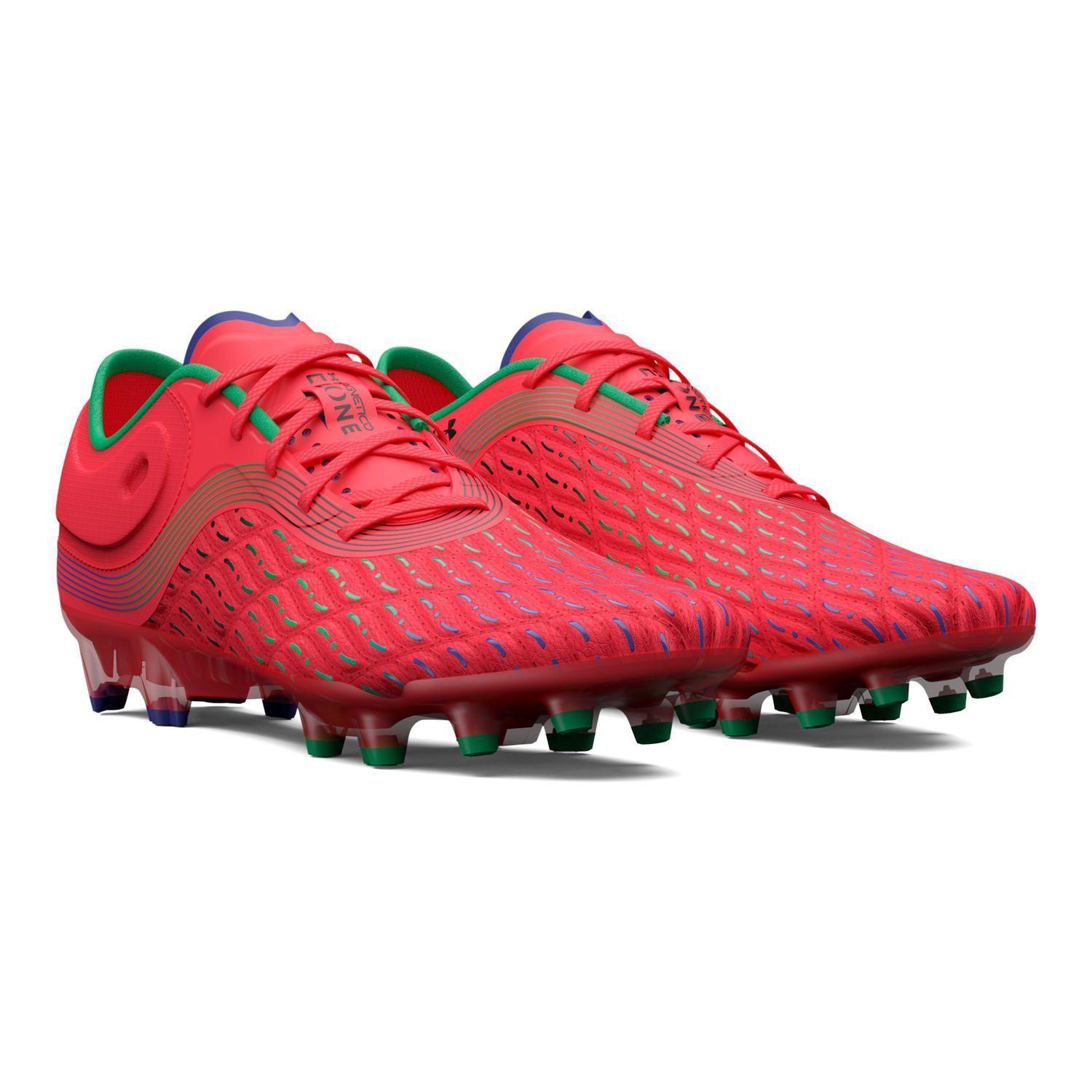 Zapatos de fútbol UA Magnetico Elite 3 FG mujer Rojo-5