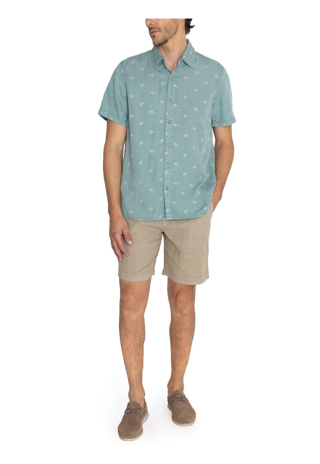 camisa Tencel Verde Tencelprint Hombre -8