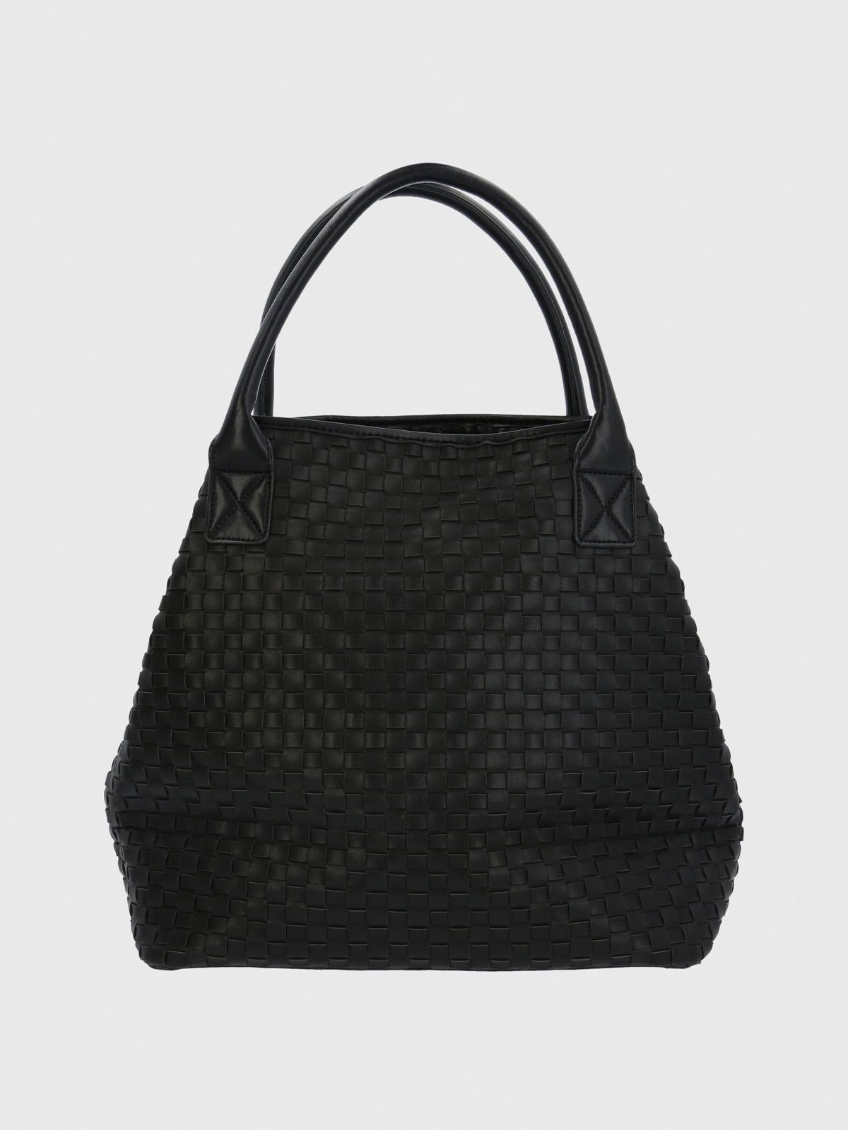 Cartera Ecocuero Mujer Bratt Tote Negro-2