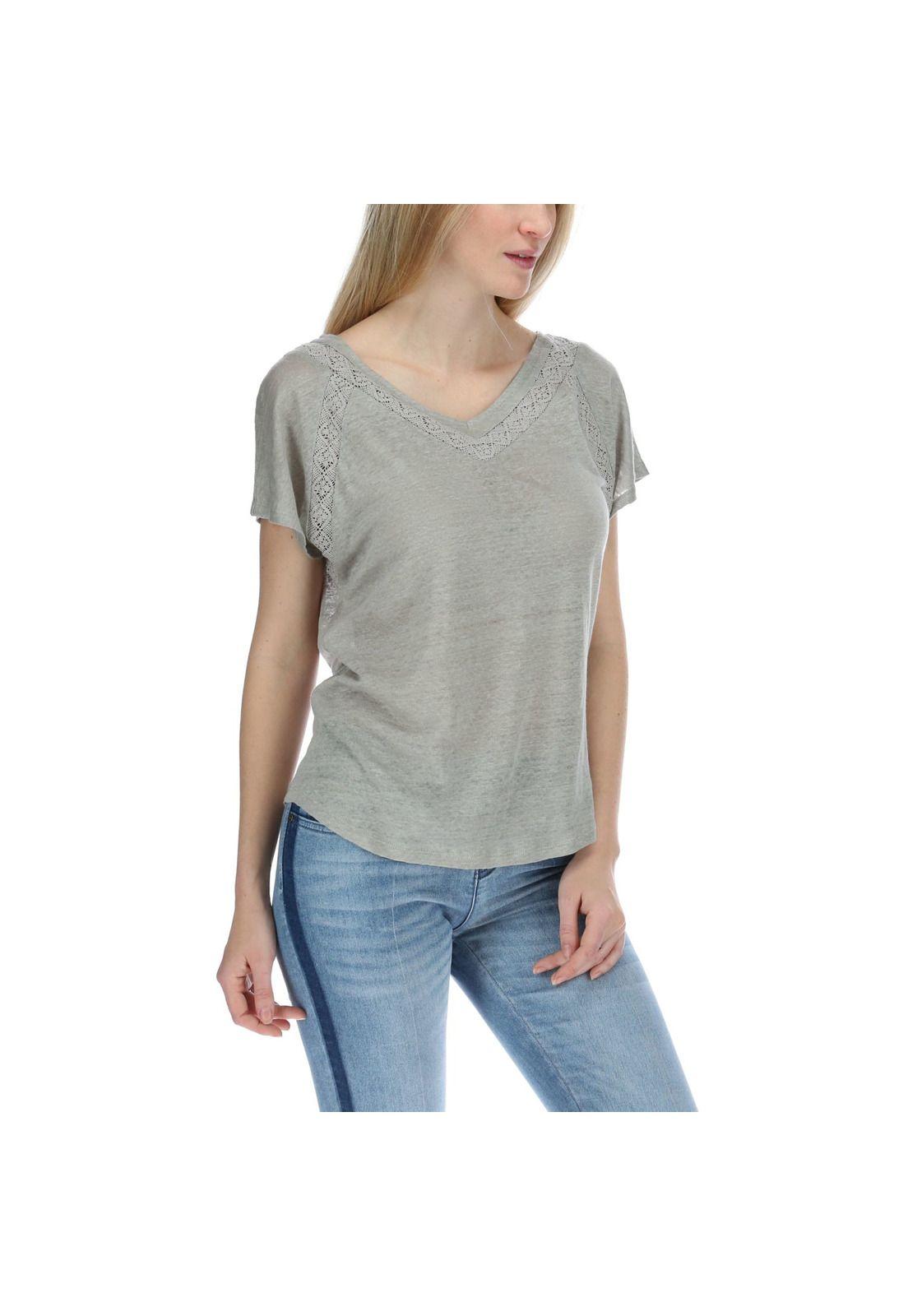 Polera Manga Corta Mujer Violet Gris-3