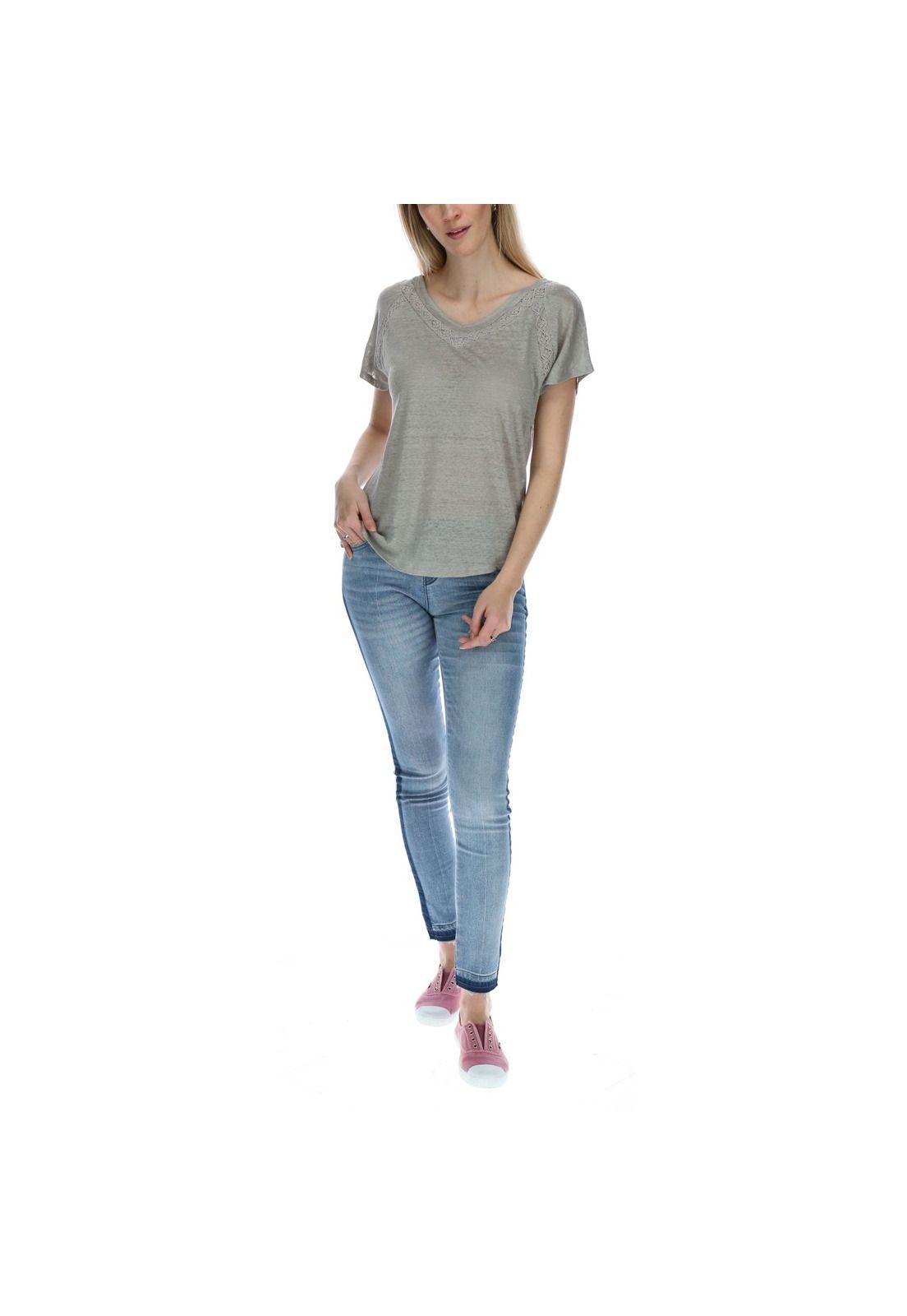 Polera Manga Corta Mujer Violet Gris-4