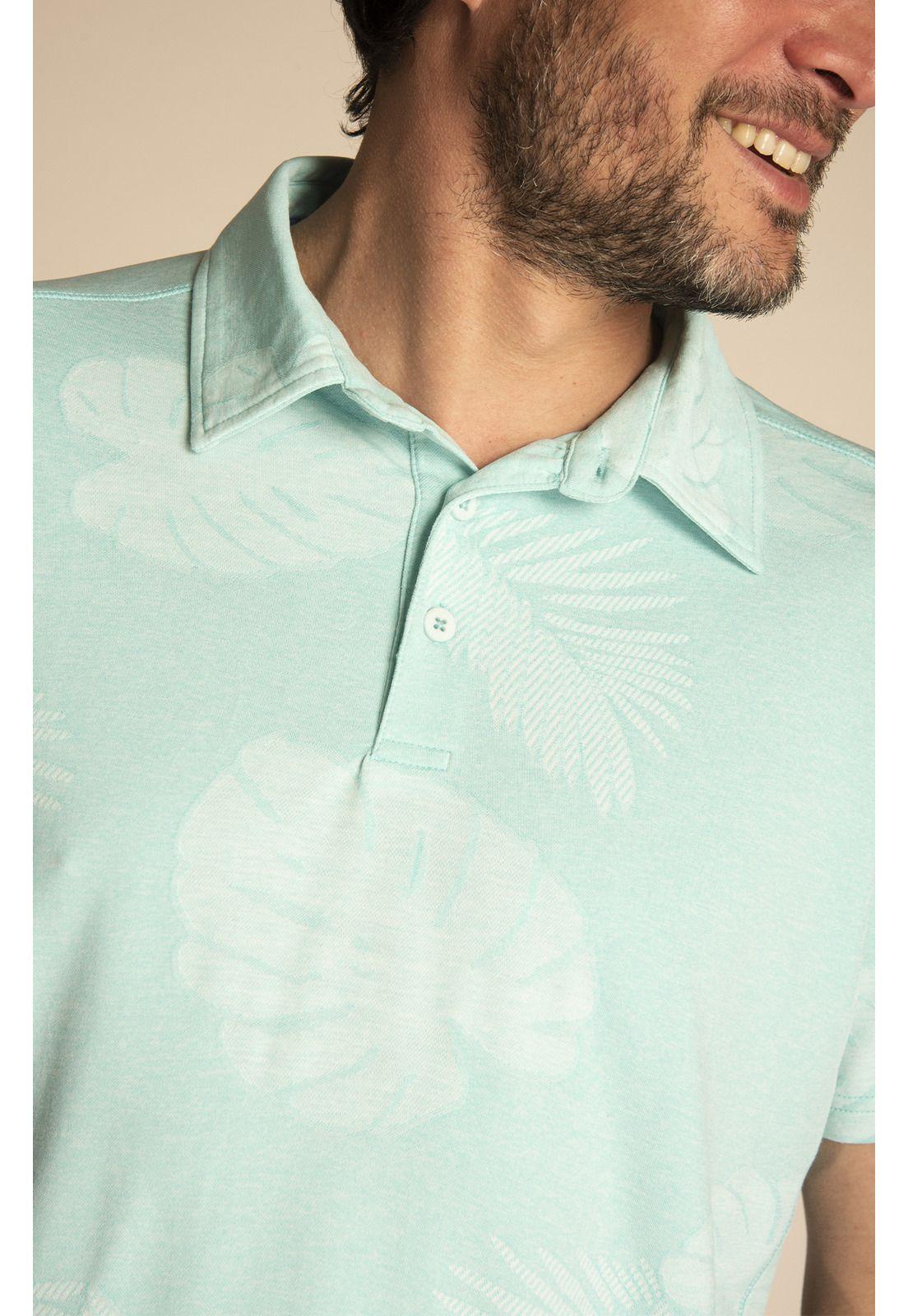 Polera Hombre Palm Celeste-3