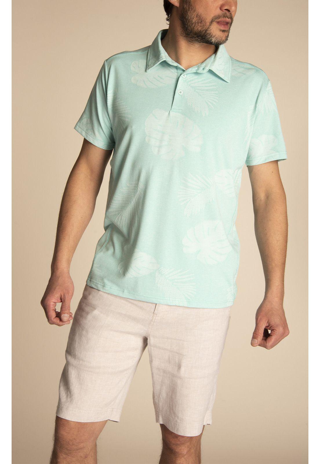 Polera Hombre Palm Celeste-5