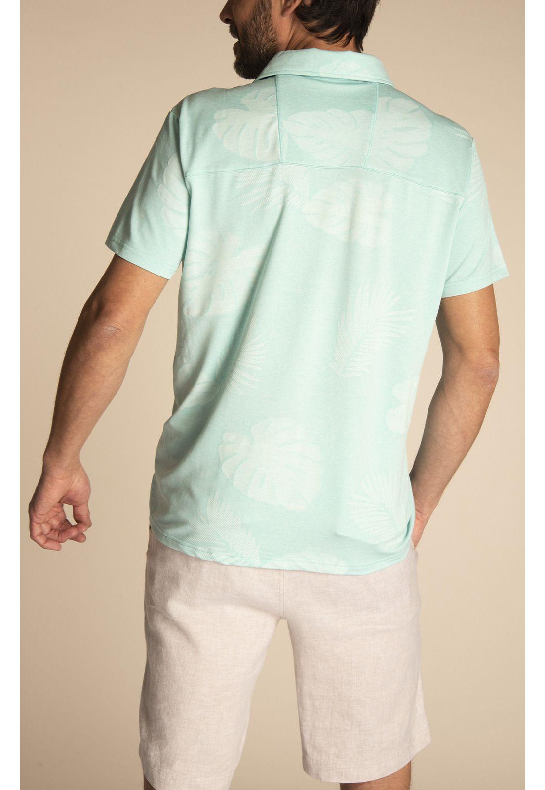 Polera Hombre Palm Celeste-6