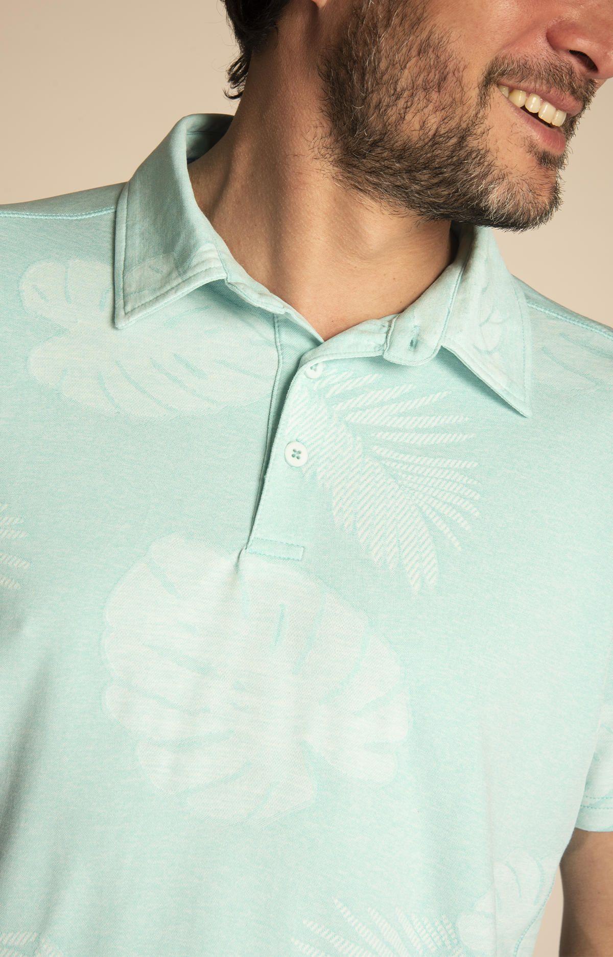 Polera Hombre Palm Celeste-3