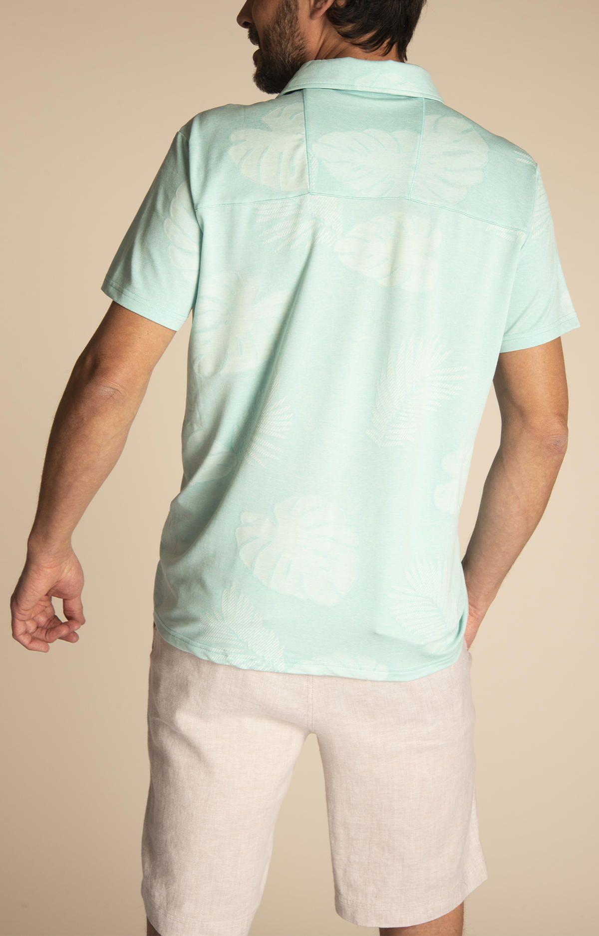 Polera Hombre Palm Celeste-6