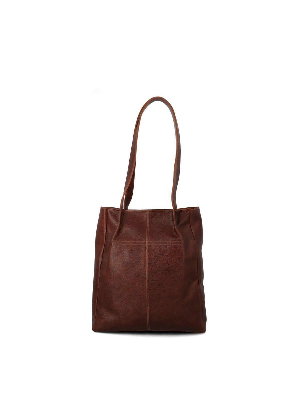 Cartera Cuero Mujer Fausta Tote Café-2