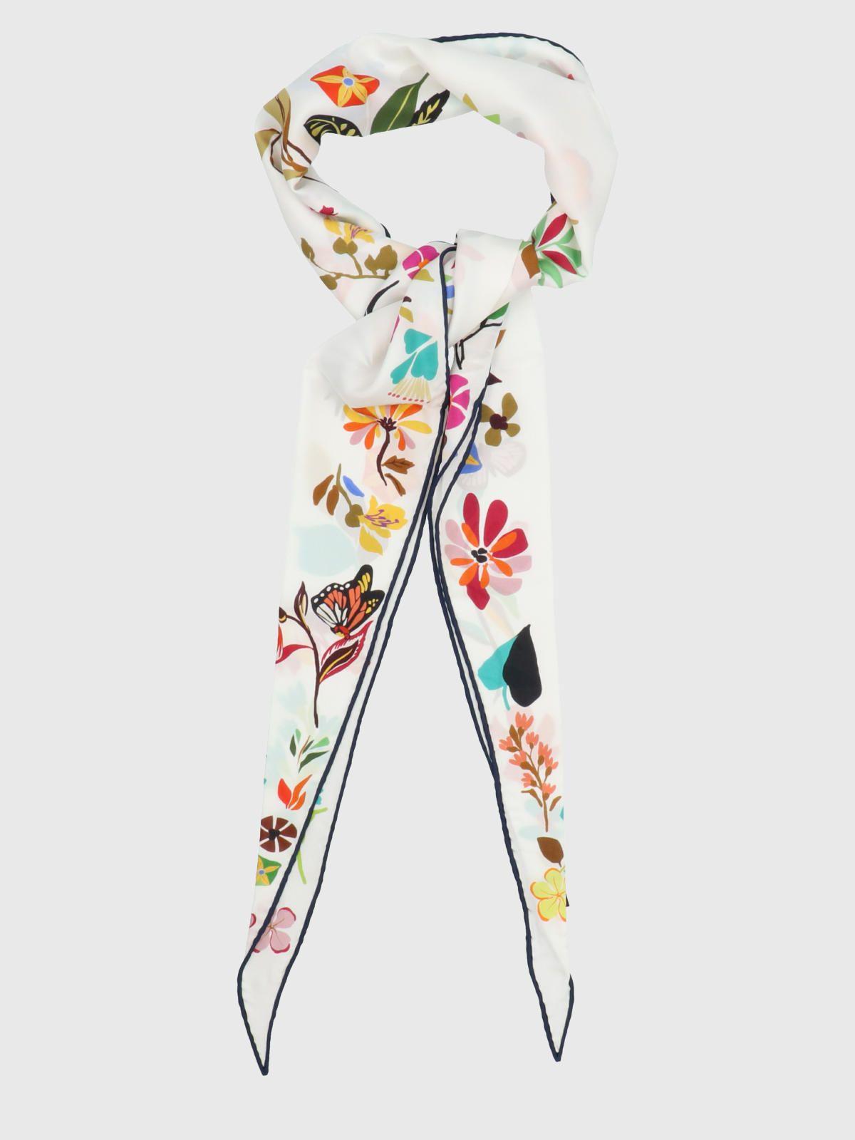 Pañuelo Seda Mujer Alessia Scarf Blanco-0