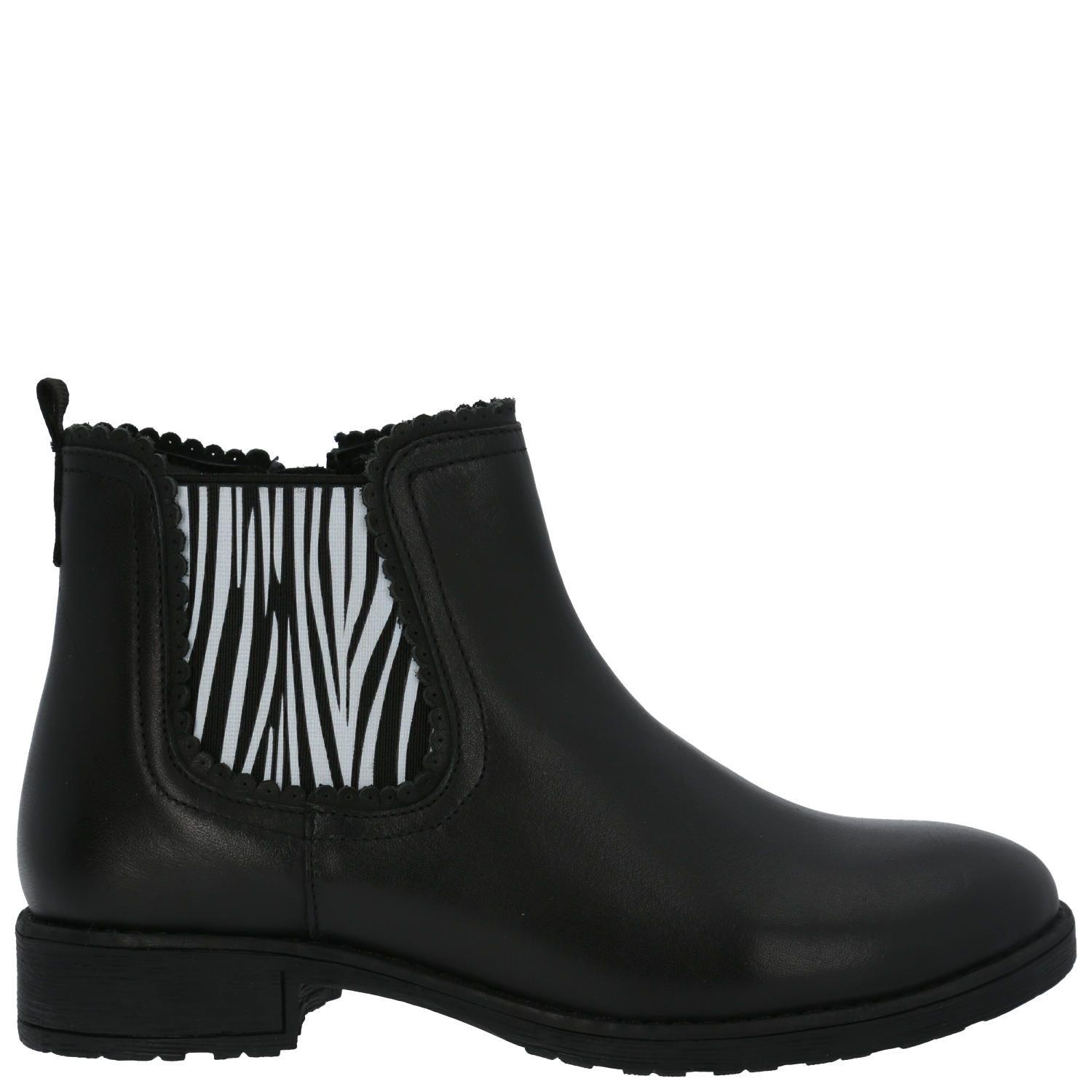 Botín Cuero Niña Asmara Negro-1