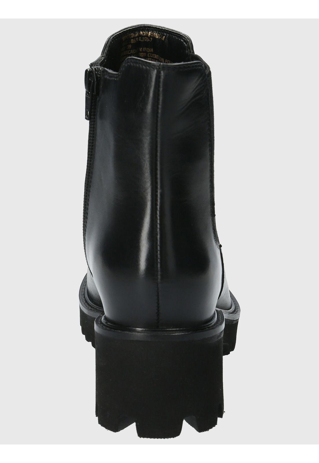 Botín Cuero Mujer Cassia Negro-6