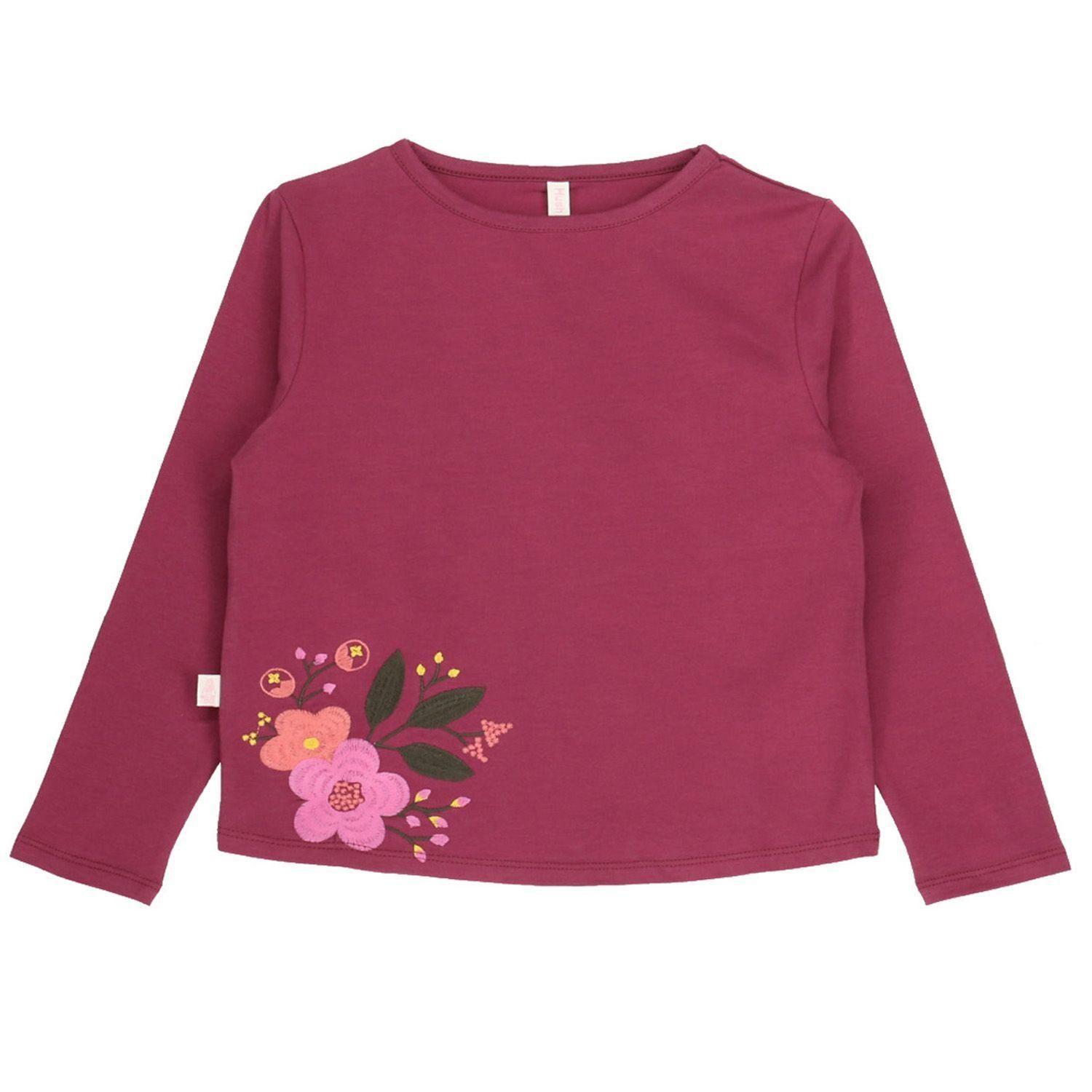 Polera Flores Burdeo-0