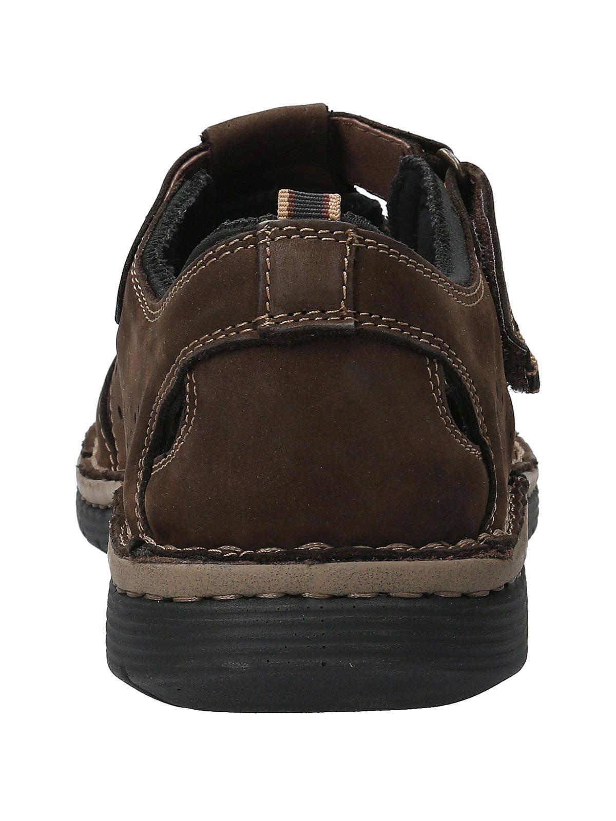 Sandalia Cuero Hombre Roque Café Oscuro-6