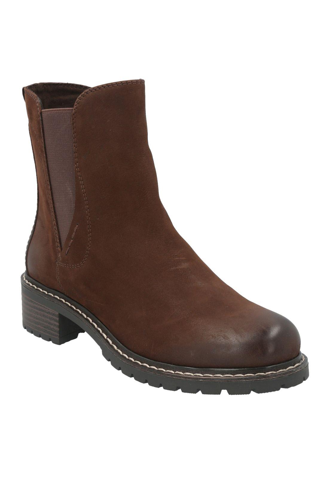 Botin Cuero Mujer Nessa Marrón-0