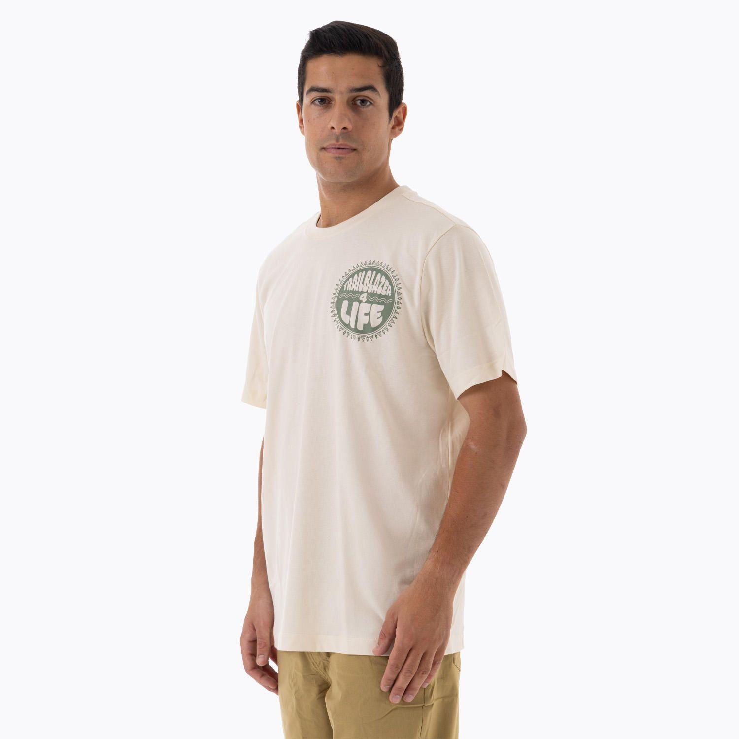 Polera Manga Corta Hombre 4 Life Beige-0