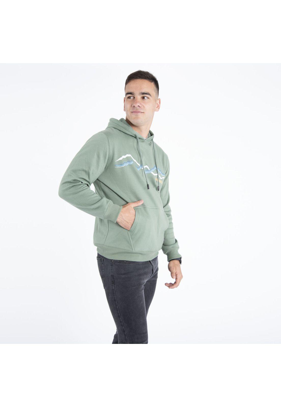 Polerón Hombre Peaks Hoodie Verde-1