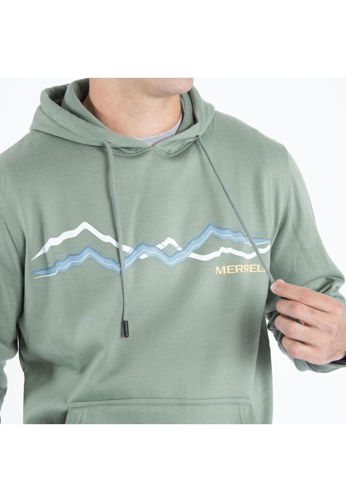 Polerón Hombre Peaks Hoodie Verde-3