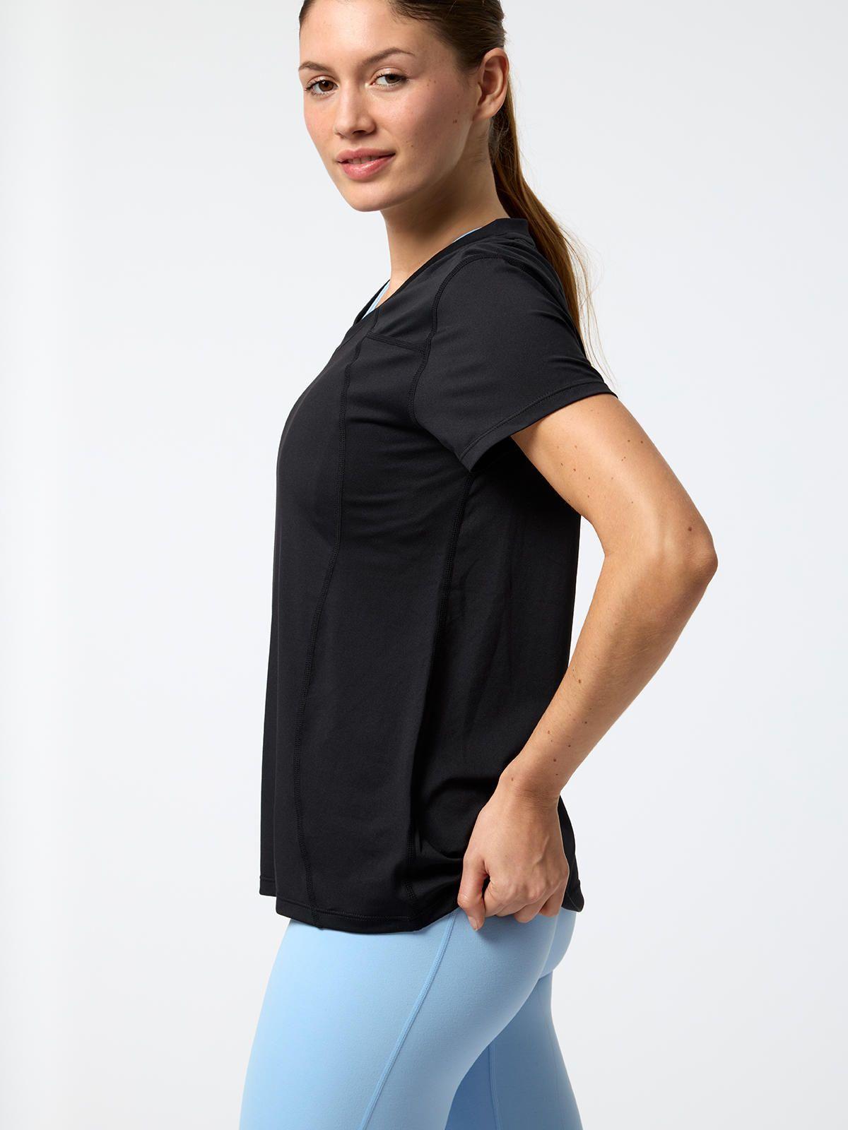Polera V Neck Ali Rec Negra Mujer-3