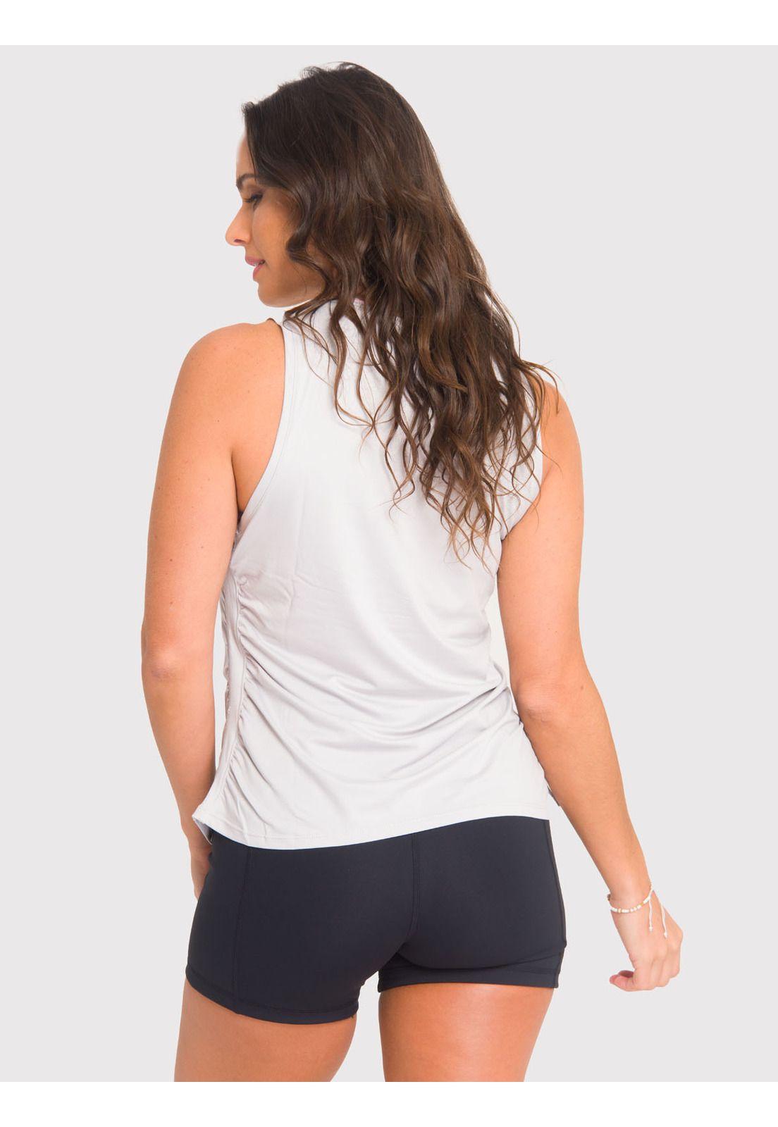 Polera deportiva Mujer Vest Top Gris Claro-1