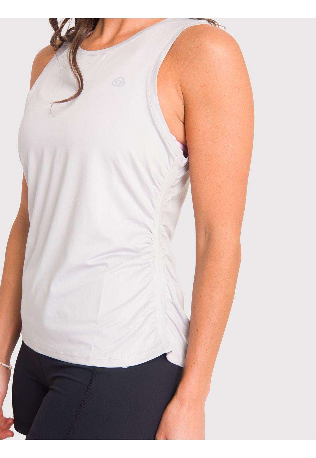 Polera deportiva Mujer Vest Top Gris Claro-4