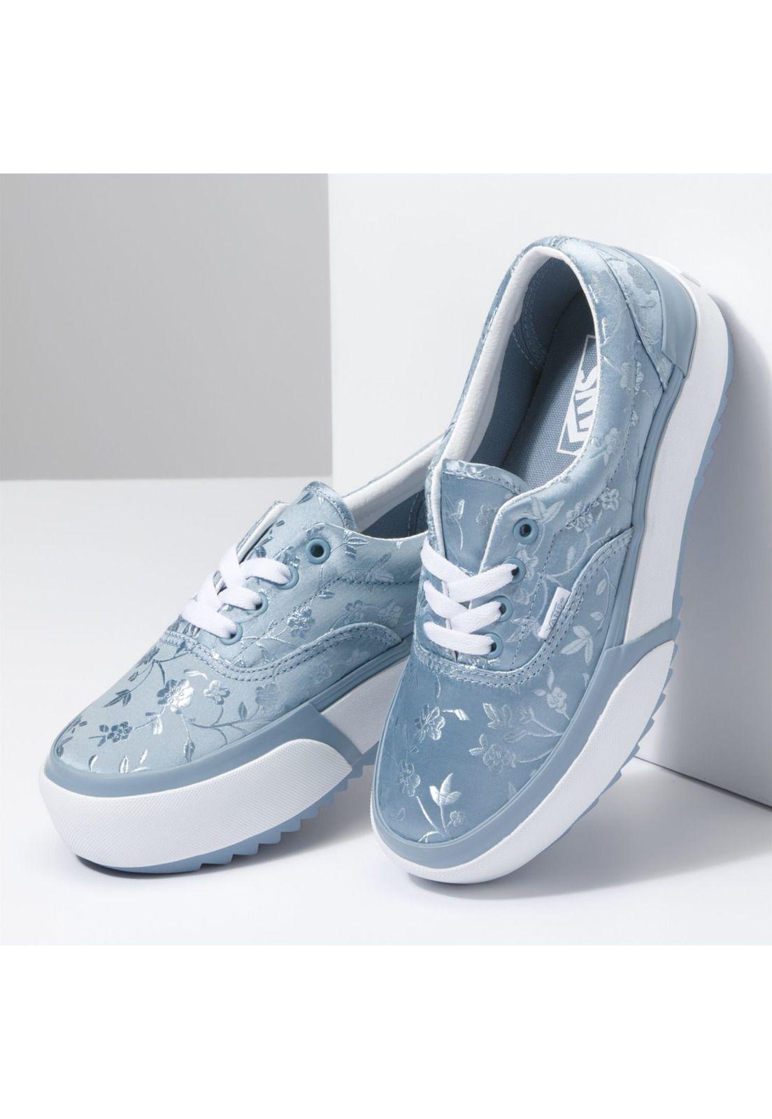 Zapatilla Unisex Era Stacked Satin/Floral Blue-3