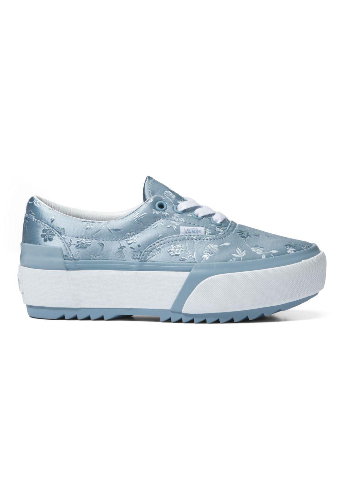 Zapatilla Unisex Era Stacked Satin/Floral Blue-4