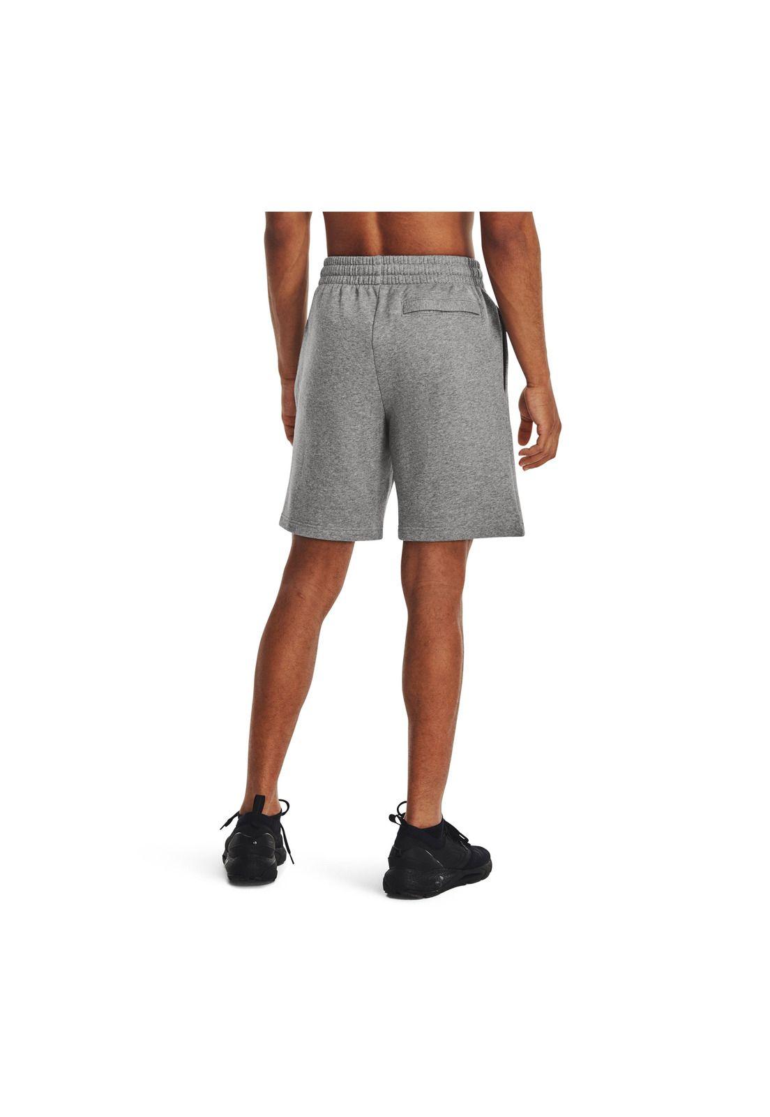 Shorts Fleece UA Rival Gris para hombre-4