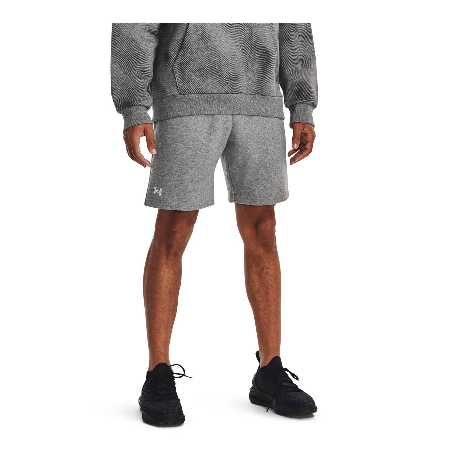Shorts Fleece UA Rival Gris para hombre-3