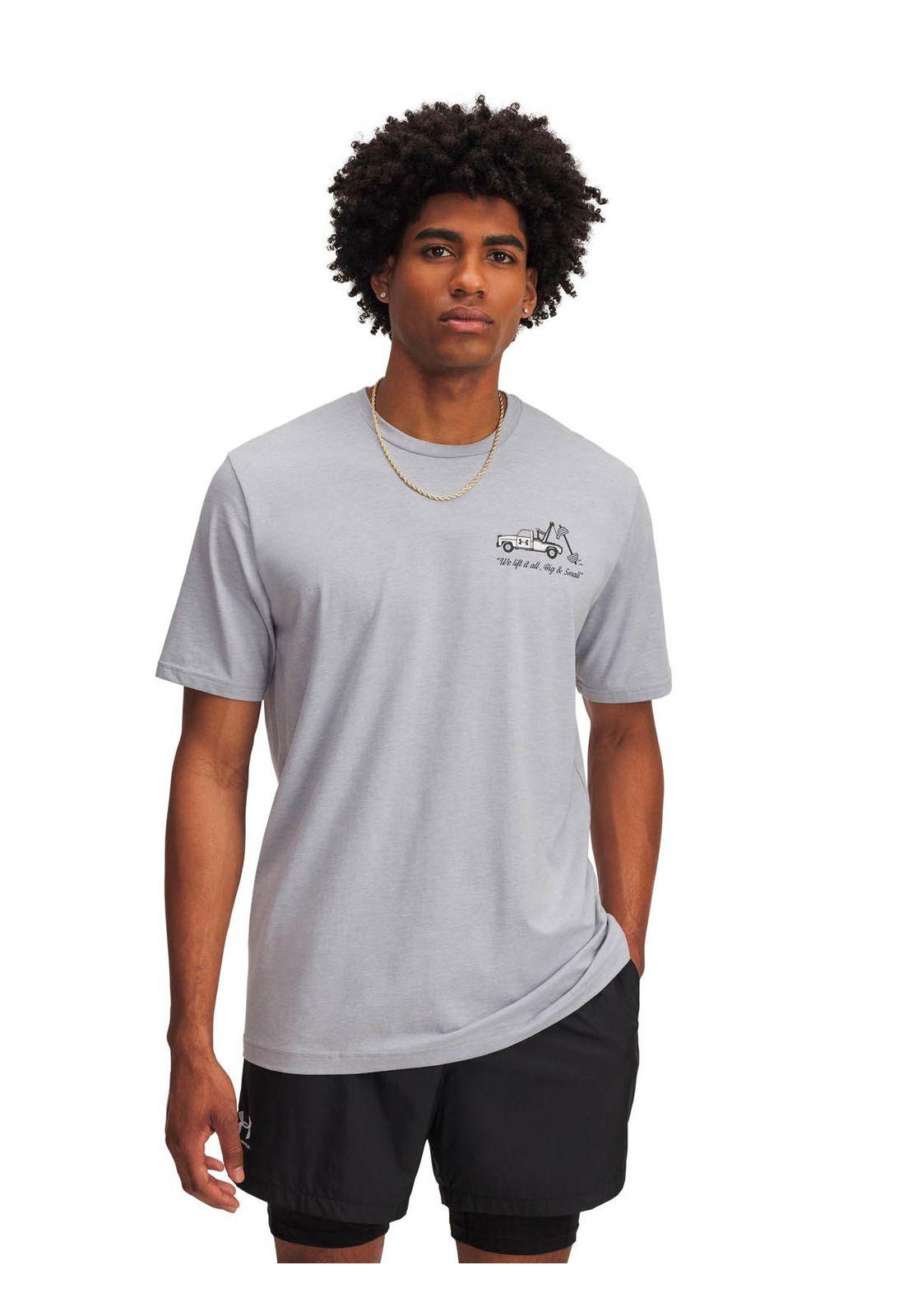 Polera Manga Corta Lifestyle para Hombre Body Shop gris -0