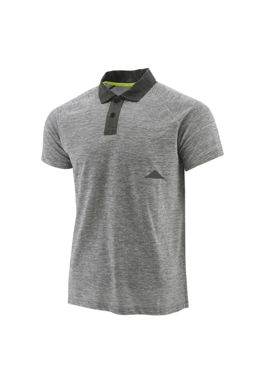 Polera M/C Hombre Connect Tech Polo Gris Claro-0