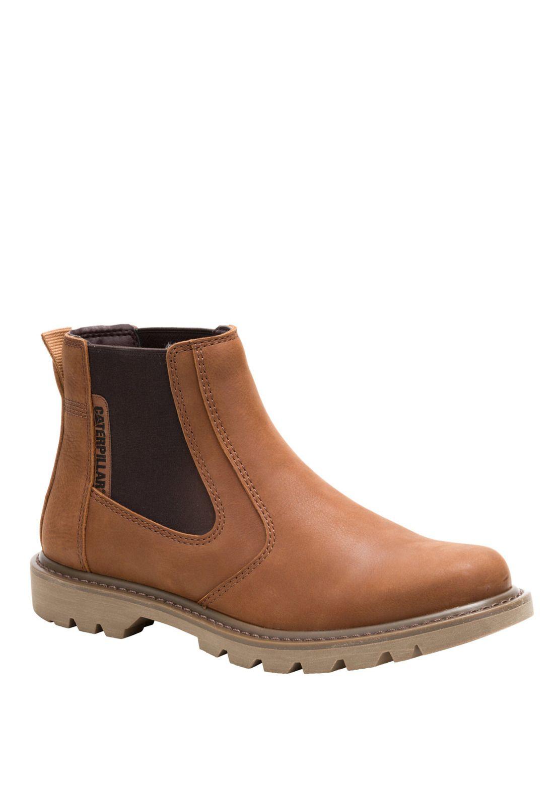 Botin Cuero Hombre Colorado 2 Chelsea Café-0