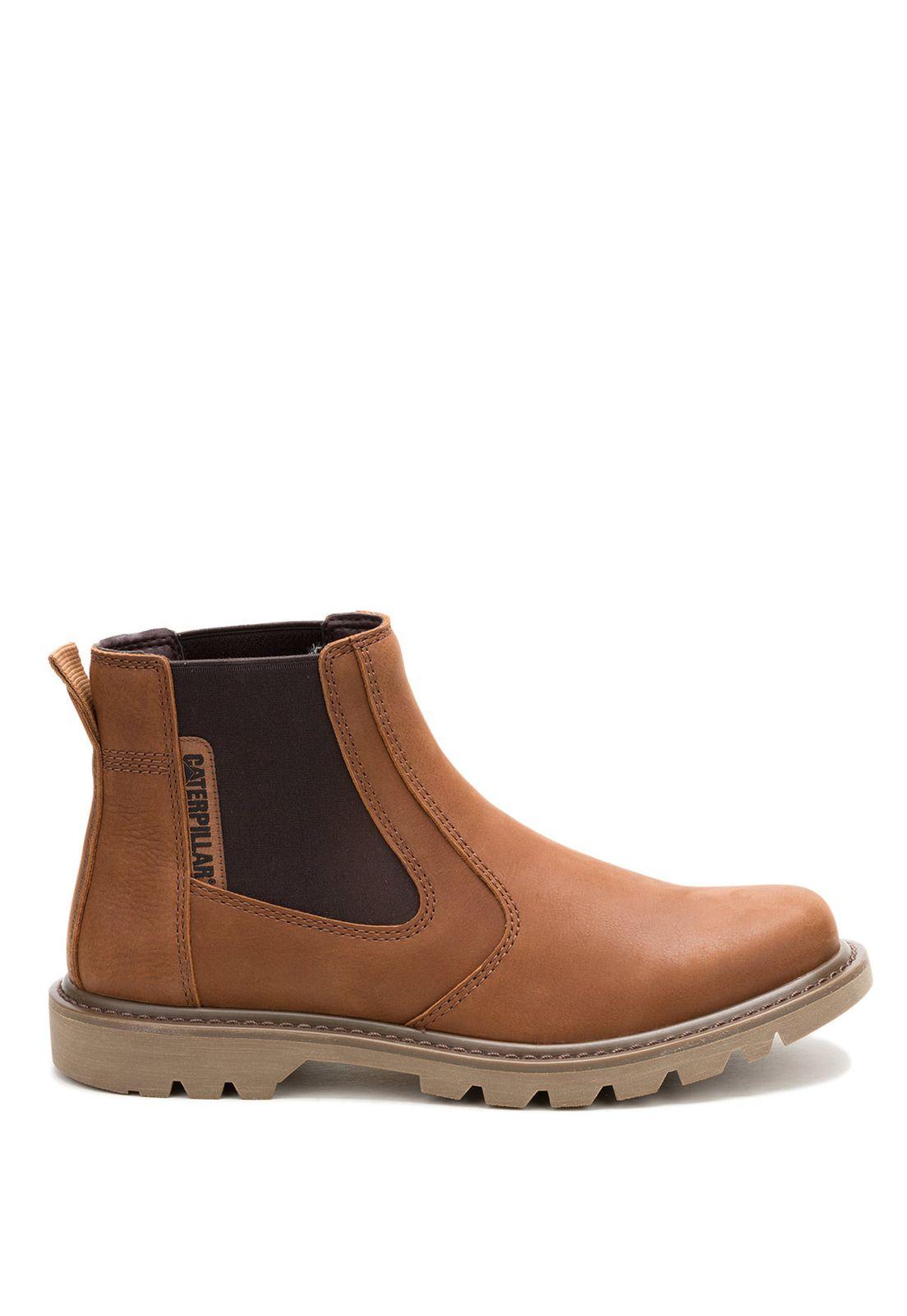 Botin Cuero Hombre Colorado 2 Chelsea Café-1