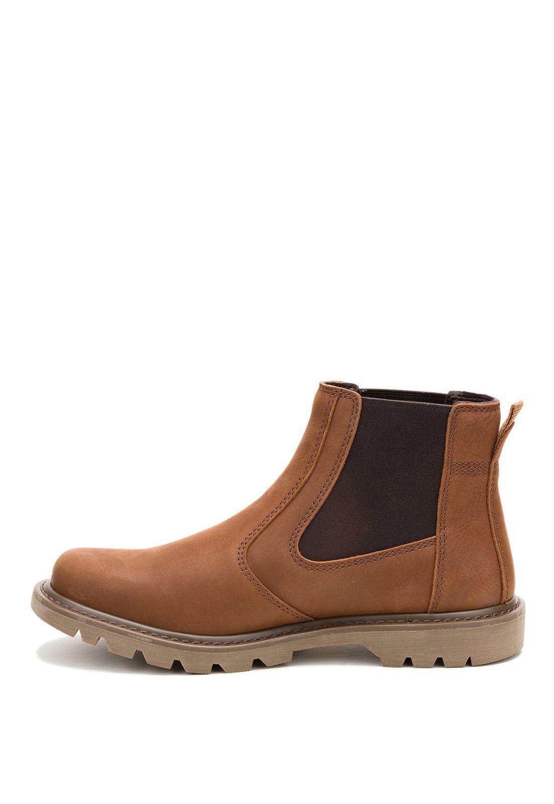 Botin Cuero Hombre Colorado 2 Chelsea Café-3