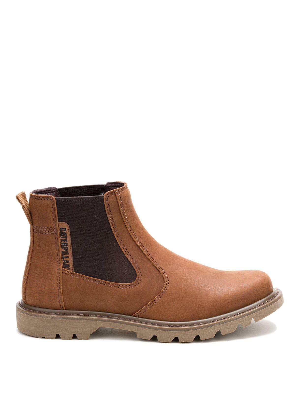 Botin Cuero Hombre Colorado 2 Chelsea Café-1