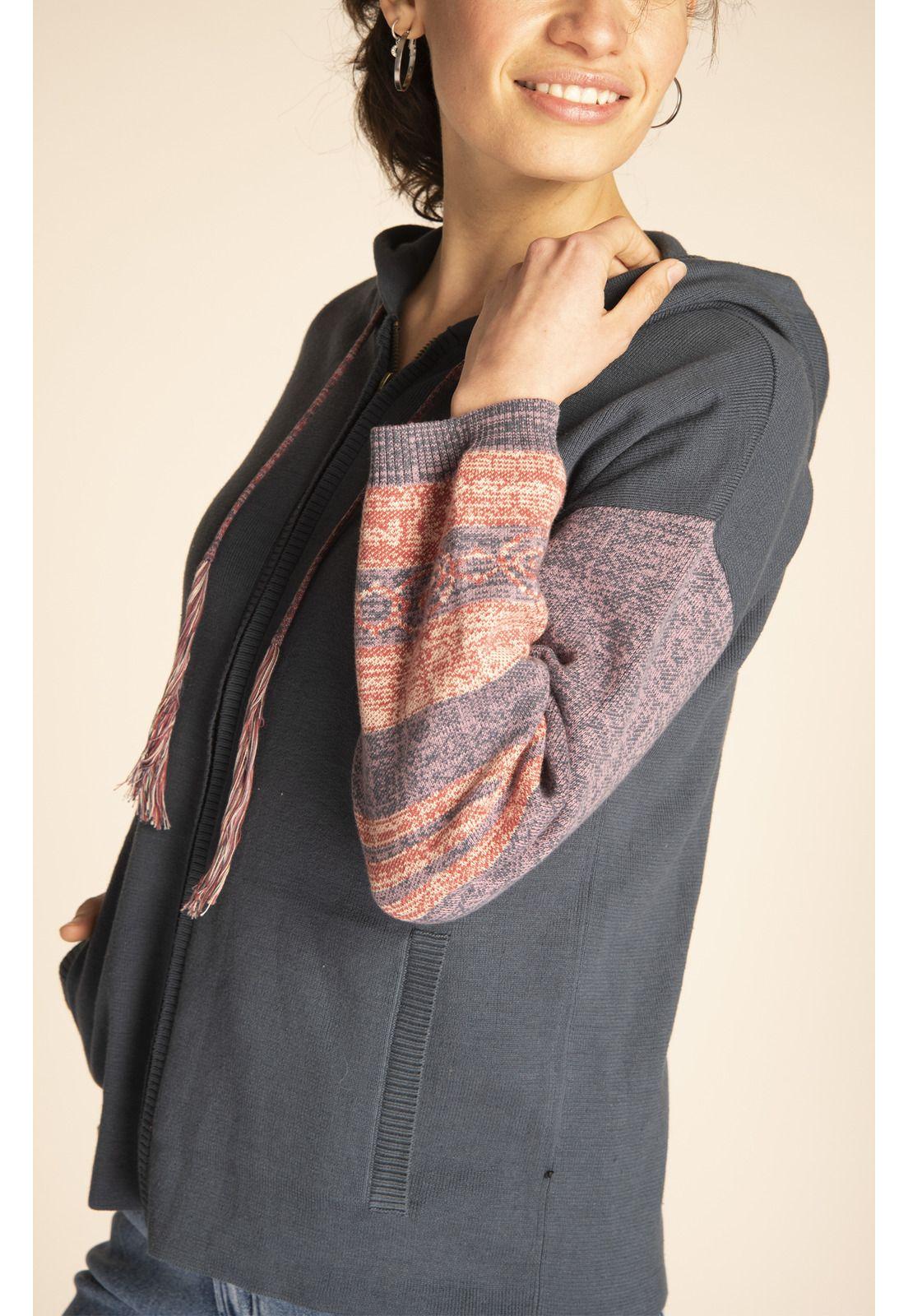 Polerón Algodón Orgánico Mujer Grace Celeste-4