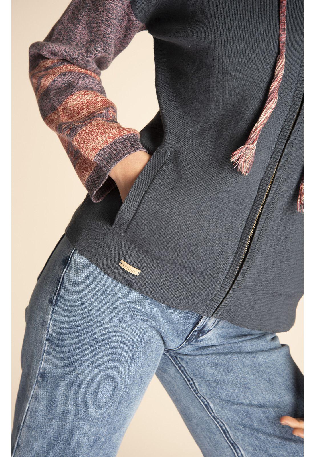 Polerón Algodón Orgánico Mujer Grace Celeste-5