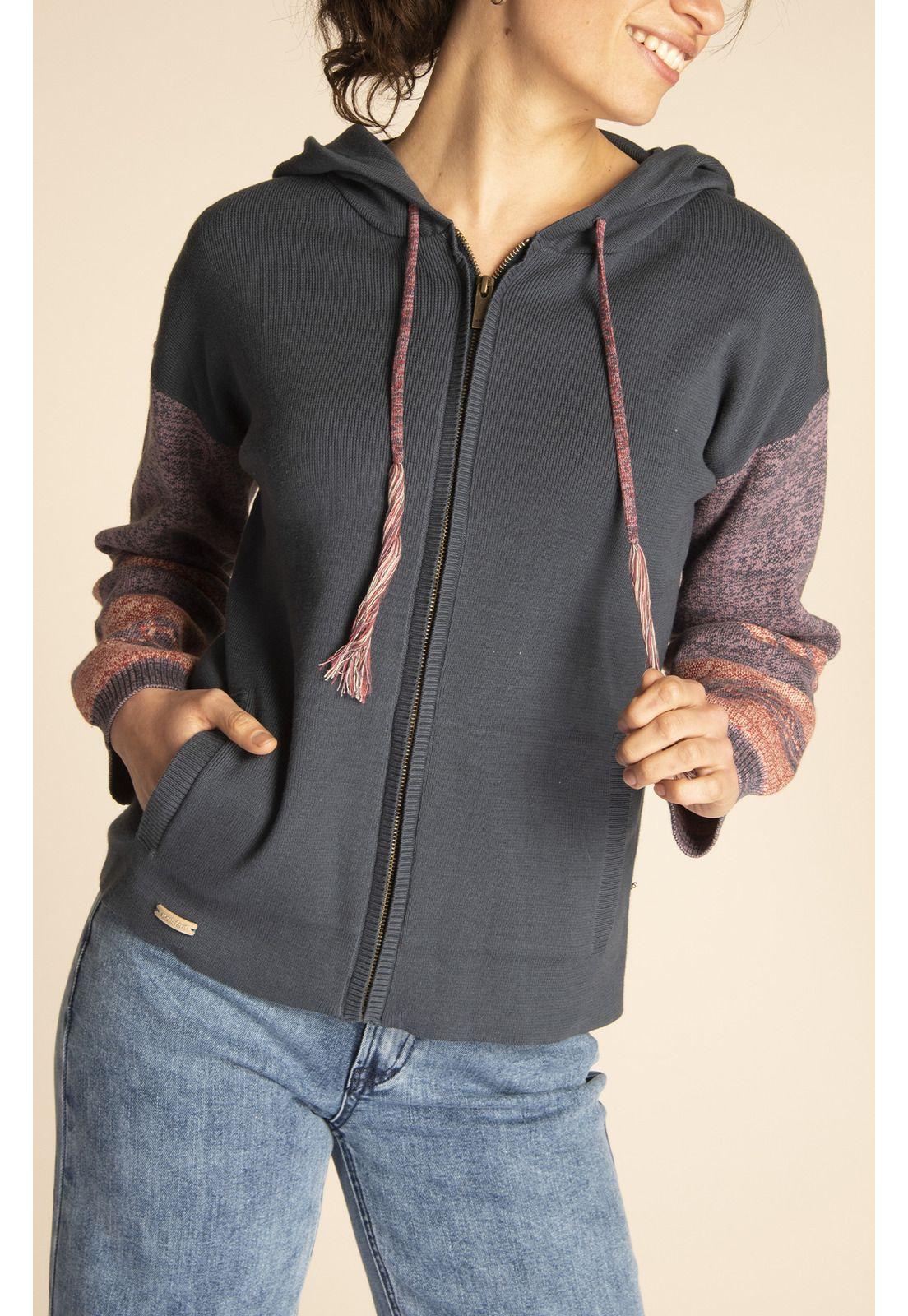 Polerón Algodón Orgánico Mujer Grace Celeste-6